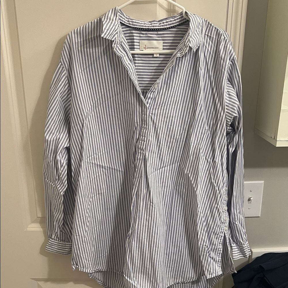 Womens Blue Striped Shirt